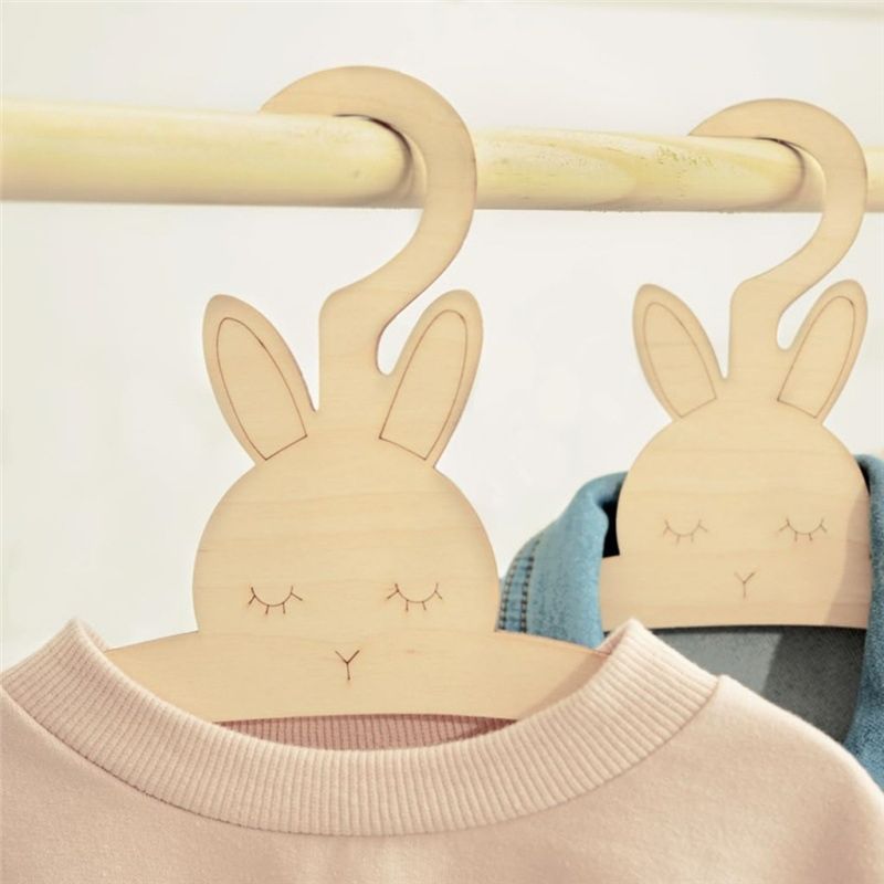 ABJI-20PCS Cute Wooden Clothes - đánh giá và giá Baby Clothing Hanging Rack