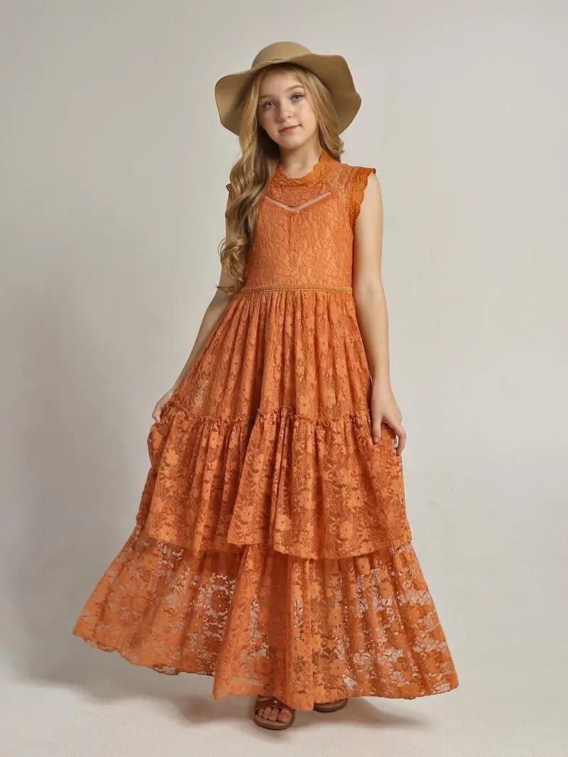 Girls Flower Dress Lace Cotton - đánh giá và giá Baby Clothing Dresser