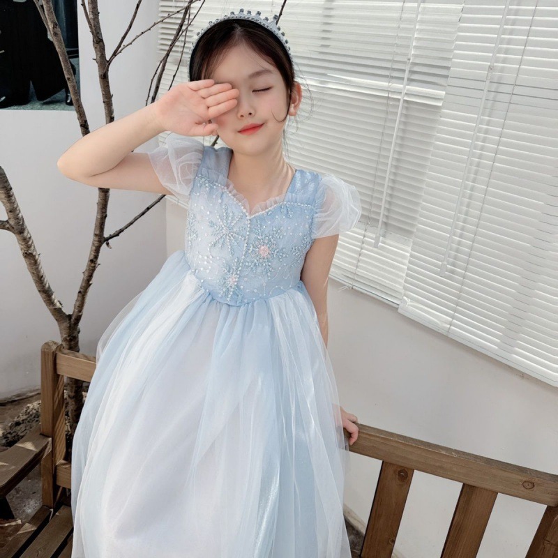 Embroidered Elsa Girls Dress f - đánh giá và giá Baby Clothing Dresser
