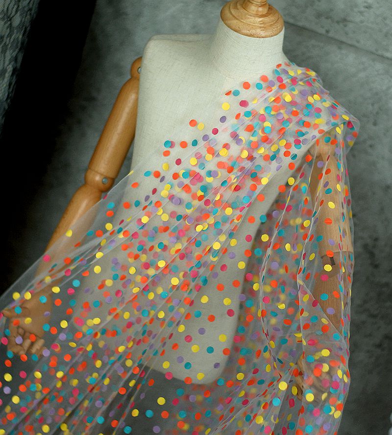 155cm Wide Colorful Polka Dot  - đánh giá và giá Baby Clothing Organic